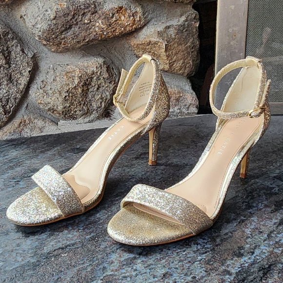 Kelley & Katie Kirstie Heels Gold/Silver Sparkle Size 6.5M - Picture 3 of 16